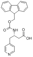 structure of CAS# 270065-69-5, Fmoc-(S)-3-Amino-4-(4-Pyridyl)-Butyric Acid;N-(9-FLUORENYLMETHOXYCARBONYL)-(S)-3-AMINO-4-(4-PYRIDYL)BUTANOIC ACID;N-BETA-(9-FLUORENYLMETHOXYCARBONYL)-L-HOMO(4-PYRIDYL)ALANINE;FMOC-(S)-3-AMINO-4-(4-PYRIDYL)BUTANOIC ACID