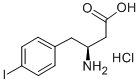 structure of CAS# 270065-70-8, (S)-3-Amino-4-(4-Iodo-Phenyl)-Butyric Acid Hydrochloride;(S)-3-AMINO-4-(4-IODO-PHENYL)-BUTYRIC ACID HCL;L-BETA-HOMO(4-IODOPHENYL)ALANINE HYDROCHLORIDE;4-IODO-L-BETA-HOMOPHENYLALANINE HYDROCHLORIDE