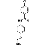 structure of CAS# 27033-41-6, 4-Chloro-N-(4-Ethoxyphenyl)Benzamide;(4-chlorophenyl)-N-(4-ethoxyphenyl)carboxamide;4-Chlorobenzamide, N-(4-ethoxyphenyl)-;4-chloro-N-(4-ethoxyphenyl)benzamide
