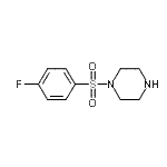 structure of CAS# 27106-49-6, 1-[(4-Fluorophenyl)Sulfonyl]Piperazine;1-(4-Fluoro-benzenesulfonyl)-piperazine;4-fluoro-1-(piperazinylsulfonyl)benzene;BAS 04850757
