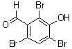structure of CAS# 2737-22-6, 2,4,6-Tribromo-3-Hydroxy-Benzaldehyde;2,4,6-Tribromo-3-Hydroxybenzaldehyde;3-08-00-00209 (Beilstein Handbook Reference);Brn 2098037