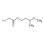 结构式 CAS# 27431-39-6, 3-甲氧基丁基硫基乙酸酯