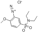structure of CAS# 27580-14-9, 5-[(Diethylamino)sulfonyl]-2-methoxy-Benzenediazonium;5-(Diethylsulfamoyl)-2-Methoxy-Benzenediazonium;Fast Red Itr Salt;Benzenediazonium, 5-((Diethylamino)Sulfonyl)-2-Methoxy-