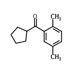 structure of CAS# 27586-77-2, Cyclopentyl(2,5-Dimethylphenyl)Methanone;cyclopentyl 2,5-dimethylphenyl ketone