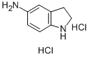 structure of CAS# 2759-14-0, 2,3-Dihydro-1H-Indol-5-Amine Hydrochloride (1:2);INDOLIN-5-AMINE DIHYDROCHLORIDE;5-AMINOINDOLINE DIHYDROCHLORIDE