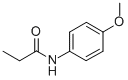 structure of CAS# 2760-31-8, N-(4-Methoxyphenyl)-Propanamide;Propanamide, N-(4-Methoxyphenyl)-;N-(4-METHOXYPHENYL)PROPIONAMIDE;N-(4-Methoxyphenyl)Propanamide