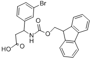 结构式 CAS# 276262-71-6, 芴甲氧羰基-DL-3-(3-溴苯基)-3-氨基-丙酸