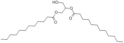 structure of CAS# 27638-00-2, Dilaurin;[1-(Dodecanoyloxymethyl)-2-Hydroxy-Ethyl] Dodecanoate;Dodecanoic Acid [1-(Hydroxymethyl)-2-(1-Oxododecoxy)Ethyl] Ester;Lauric Acid [2-Hydroxy-1-(Lauroyloxymethyl)Ethyl] Ester