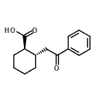 结构式 CAS# 27866-86-0, (1R,2S)-2-(2-氧代-2-苯基乙基)环己烷羧酸