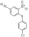 structure of CAS# 27917-77-7, 4-[(4-Chlorophenyl)Thio]-3-Nitro-Benzonitrile;11K-529S