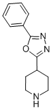 structure of CAS# 280110-78-3, 4-(5-Phenyl-1,3,4-Oxadiazol-2-Yl)Piperidine;4-(5-PHENYL-1,3,4-OXADIAZOL-2-YL)PIPERIDINE(MINIMUM90%)