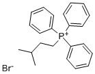 structure of CAS# 28322-40-9, (3-Methylbutyl)Triphenyl-Phosphonium Bromide (1:1);Isopentyl-Triphenyl-Phosphonium Bromide;Isopentyl-Triphenylphosphonium Bromide;Isoamyl-Triphenyl-Phosphonium Bromide