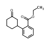 结构式 CAS# 284022-85-1, 乙基2-(3-氧代环己基)苯甲酸酯