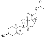 结构式 CAS# 28444-97-5, 16,17-环氧-21-乙酰氧基孕烯醇酮