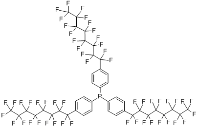 structure of CAS# 284472-92-0, Tris[4-(Perfluorooctyl)Phenyl]Phosphine;TRIS[4-(HEPTADECAFLUOROOCTYL)PHENYL]PHOSPHINE;TRIS[4-(PERFLUOROOCTYL)PHENYL]PHOSPHINE