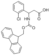 结构式 CAS# 284492-14-4, 芴甲氧羰基-DL-3-(2-氯苯基)-3-氨基-丙酸