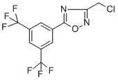structure of CAS# 287198-14-5, 5-[3,5-Bis(Trifluoromethyl)Phenyl]-3-(Chloromethyl)-1,2,4-Oxadiazole;5-[3,5-BIS(TRIFLUOROMETHYL)PHENYL]-3-(CHLOROMETHYL)-1,2,4-OXADIAZOLE;5-[3,5-Bis(Trifluoromethyl)Phenyl]-3-