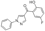 结构式 CAS# 288401-60-5, (5-氟-2-羟基苯基)-(1-苯基吡唑-4-基)甲酮
