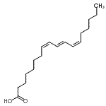 结构式 CAS# 28872-28-8, (8Z,10E,12Z)-8,10,12-十八碳三烯酸