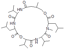 structure of CAS# 2900-38-1, Sporidesmolide I;3,12-Diisobutyl-6,9,15-Triisopropyl-4,19-Dimethyl-1,10-Dioxa-4,7,13,16-Tetrazacycloicosane-2,5,8,11,14,17-Hexone;3,12-Diisobutyl-6,9,15-Triisopropyl-4,19-Dimethyl-1,10-Dioxa-4,7,13,16-Tetrazacycloicosane-2,5,8,11,14,17-Triquinone;Nci60_000519