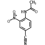 结构式 CAS# 29289-18-7, N-(4-氰基-2-硝基苯基)乙酰胺