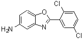 structure of CAS# 293737-84-5, 2-(2,5-Dichlorophenyl)-1,3-Benzoxazol-5-Amine;2-(2,5-dichlorophenyl)benzo[d]oxazol-5-amine;2-(2,5-Dichloro-phenyl)-benzooxazol-5-ylamine;2-(2,5-dichlorophenyl)benzoxazole-5-ylamine