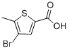 structure of CAS# 29421-99-6, 3-Bromothiophene-2-Carboxylic Acid;4-BROMO-5-METHYL-2-THIOPHENECARBOXYLIC ACID;4-BROMO-5-METHYLTHIOPHENE-2-CARBOXYLIC ACID;VITAS-BB TBB010222