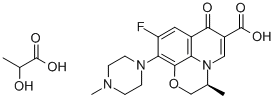 结构式 CAS# 294662-18-3, 左氧氟沙星乳酸盐