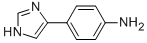 structure of CAS# 29528-28-7, 4-(1H-Imidazol-4-Yl)Aniline;[4-(3H-Imidazol-4-Yl)Phenyl]Amine;Zinc00493075;Oprea1_670733