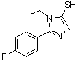 结构式 CAS# 29552-52-1, 4-乙基-5-(4-氟苯基)-4H-1,2,4-三唑-3-硫醇