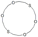 structure of CAS# 296-39-9, 1,4,10,13-Tetraoxa-7,16-Dithiacyclooctadecane;4,7,13,16-Tetraoxa-1,10-Dithiacyclooctadecane;Zinc04425791;1,10-Dithia-4,7,13,16-Tetraoxacyclooctadecane