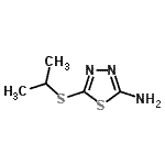 结构式 CAS# 30062-47-6, 5-(异丙基硫基)-1,3,4-噻二唑-2-胺