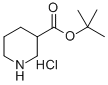 结构式 CAS# 301180-05-2, 3-哌啶羧酸叔丁酯盐酸盐