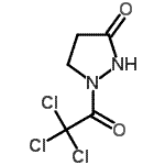 structure of CAS# 303994-71-0, 1-(Trichloroacetyl)-3-Pyrazolidinone;1-(2,2,2-trichloroacetyl)pyrazolidin-3-one;1-(2,2,2-trichloroacetyl)tetrahydro-3H-pyrazol-3-one;MFCD00127151