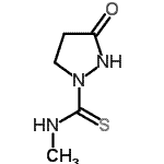 structure of CAS# 303994-98-1, N-Methyl-3-Oxo-1-Pyrazolidinecarbothioamide;MFCD00127176;N-methyl-3-oxo-1-pyrazolidinecarbothioamide;N-methyl-3-oxopyrazolidine-1-carbothioamide