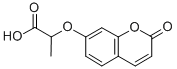 structure of CAS# 304889-93-8, 2-(2-Oxo-2H-Chromen-7-Yloxy)-Propionic Acid;2-[(2-Oxo-2H-Chromen-7-Yl)Oxy]Propanoic Acid(SALTDATA: FREE);2-[(2-OXO-2H-CHROMEN-7-YL)OXY]PROPANOIC ACID;2-(2-OXO-2H-CHROMEN-7-YLOXY)-PROPIONIC ACID