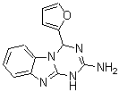 结构式 CAS# 305851-85-8, 4-(2-呋喃基)-1,4-二氢[1,3,5]三嗪并[1,2-a]苯并咪唑-2-胺