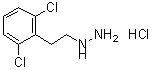 structure of CAS# 30595-58-5, [2-(2,6-Dichlorophenyl)Ethyl]Hydrazine Hydrochloride (1:1);[2-(2,6-Dichloro-phenyl)-ethyl]-hydrazine;[2-(2,6-Dichloro-phenyl)-ethyl]-hydrazinehydrochloride