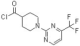 structure of CAS# 306934-79-2, 1-[4-(Trifluoromethyl)Pyrimidin-2-Yl]Piperidine-4-Carbonyl Chloride;1-[4-(TRIFLUOROMETHYL)PYRIMIDIN-2-YL]PIPERIDINE-4-CARBONYL CHLORIDE;1-[4-(TRIFLUOROMETHYL)PYRIMID-2-YL]PIPERIDINE-4-CARBONYL CHLORIDE
