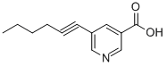 结构式 CAS# 306935-31-9, 5-己-1-炔基烟酸