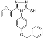 structure of CAS# 306936-84-5, 4-[4-(Benzyloxy)Phenyl]-5-(2-Furyl)-4H-1,2,4-Triazole-3-Thiol;4-[4-(BENZYLOXY)PHENYL]-5-(2-FURYL)-4H-1,2,4-TRIAZOLE-3-THIOL