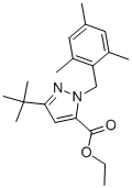 structure of CAS# 306936-99-2, Ethyl 3-Tert-Butyl-1-(2,4,6-Trimethylbenzyl)-1H-Pyrazole-5-Carboxylate;ETHYL 3-TERT-BUTYL-1-(2,4,6-TRIMETHYLBENZYL)-1H-PYRAZOLE-5-CARBOXYLATE;ETHYL 3-(TERT-BUTYL)-1-(MESITYLMETHYL)-1H-PYRAZOLE-5-CARBOXYLATE