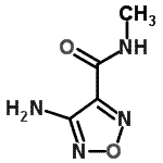 结构式 CAS# 30720-84-4, 4-氨基-N-甲基-1,2,5-恶二唑-3-甲酰胺