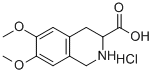 structure of CAS# 30740-95-5, 6,7-Dimethoxy-1,2,3,4-Tetrahydro-Isoquinoline-3-Carboxylic Acid Hydrochloride;6,7-DIMETHOXY-1,2,3,4-TETRAHYDRO-ISOQUINOLINE-3-CARBOXYLIC ACID HYDROCHLORIDE