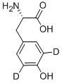 结构式 CAS# 30811-19-9, L-4-羟基苯基-3,5-D2-丙氨酸