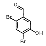 结构式 CAS# 3111-51-1, 2,4-二溴-5-羟基苯甲醛