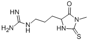 structure of CAS# 3119-96-8, [3-(1-Methyl-5-oxo-2-thioxo-4-imidazolidinyl)propyl]Guanidine monohydrochloride;MTH-DL-Arginine Hydrochloride Methylthiohydantoin-DL-Arginine Hydrochloride;METHYLTHIOHYDANTOIN-DL-ARGININE HYDROCHLORIDE;MTH-DL-ARGININE HYDROCHLORIDE