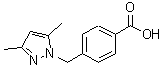 structure of CAS# 312531-87-6, 4-[(3,5-Dimethyl-1H-Pyrazol-1-Yl)Methyl]Benzoic Acid;4-((3,5-dimethyl-1H-pyrazol-1-yl)methyl)benzoic acid;4-(3,5-Dimethyl-pyrazol-1-ylmethyl)-benzoic acid;4-(3,5-Dimethyl-pyrazol-1-ylmethyl)-benzoicacid