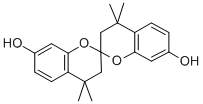 structure of CAS# 3127-14-8, 4,4,4',4'-Tetramethyl-2,2'-spirobicromane-7,7'-diol;SPIROBICROMANE