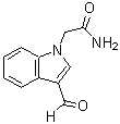 structure of CAS# 312973-43-6, 2-(3-Formyl-1H-Indol-1-Yl)Acetamide;1H-INDOLE-1-ACETAMIDE,3-FORMYL-;2-(3-Formyl-indol-1-yl)-acetamide;2-(3-formylindolyl)acetamide